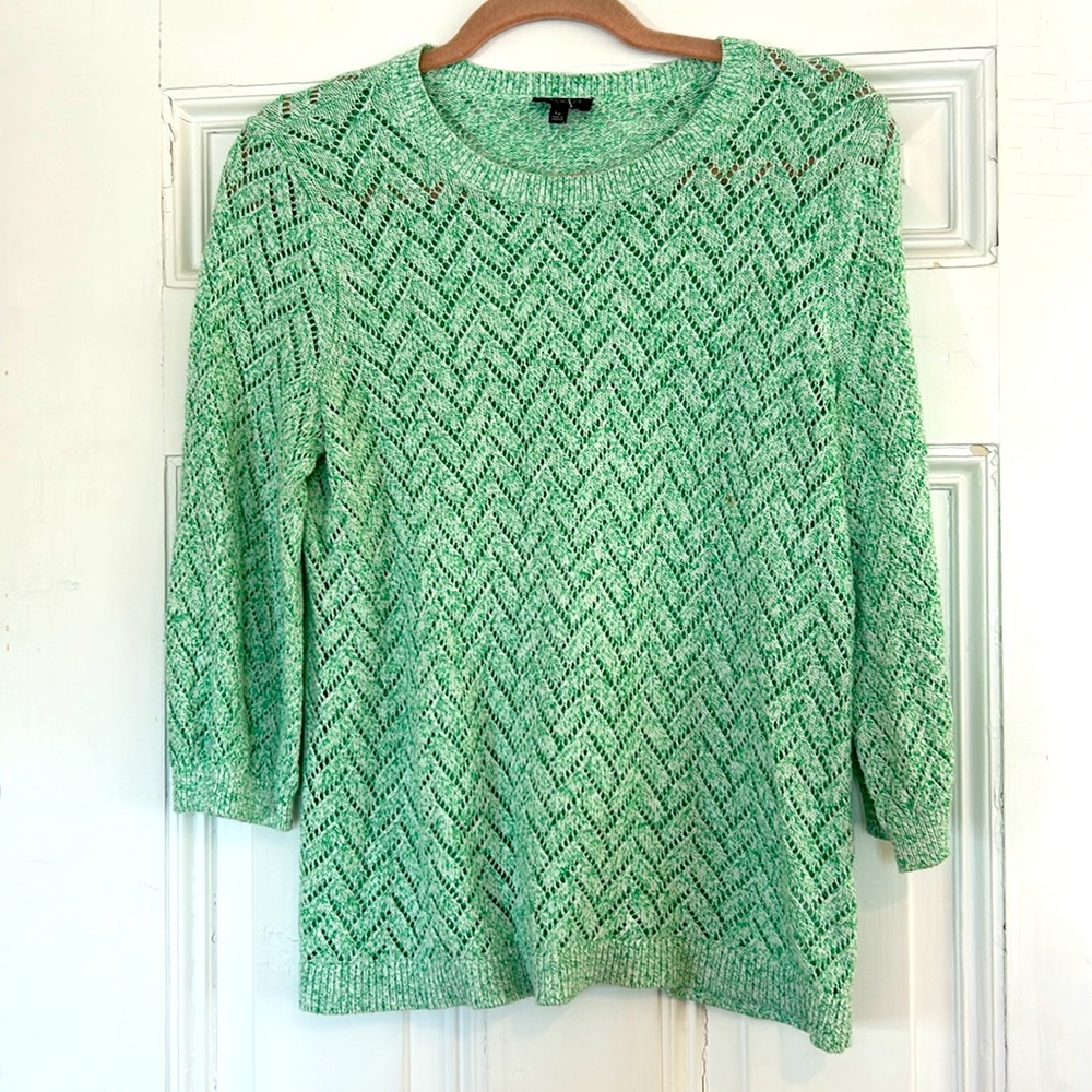 Talbots light cotton scoop neck sweater